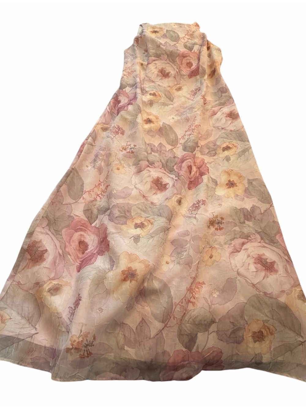 Vintage Algo Sleeveless Maxi Dress in Soft Blush-Measurements state Size Medium - Picture 5 of 15